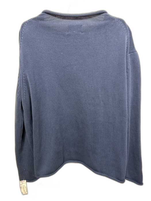 Tuckernuck Size Large Navy, Red, White Cotton Blend Flag Knit Sweater Navy, Red, White / Large