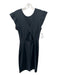 Avec Les Filles Size XXS Black Rayon Blend Ruffle Short Sleeve Dress Black / XXS