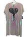 Queen of Sparkles Size L White & Silver Cotton Blend Sequin Elephant Shift Dress White & Silver / L