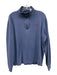 Polo Size L Blue Cotton Solid Quarter Zip Men's Long Sleeve Shirt Blue / L