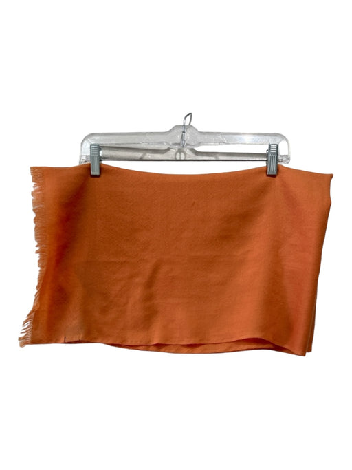 Kiton Orange Cashmere Thin Knit scarf Orange / One Size
