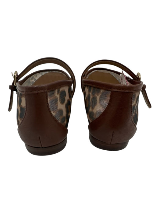 Dolce Vita Shoe Size 6 Brown & Black Leather & Textile Mesh Leopard Print Flats Brown & Black / 6