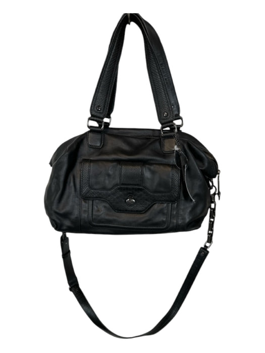 Cole Haan Black Leather Top Handles SHW Bag Black / M