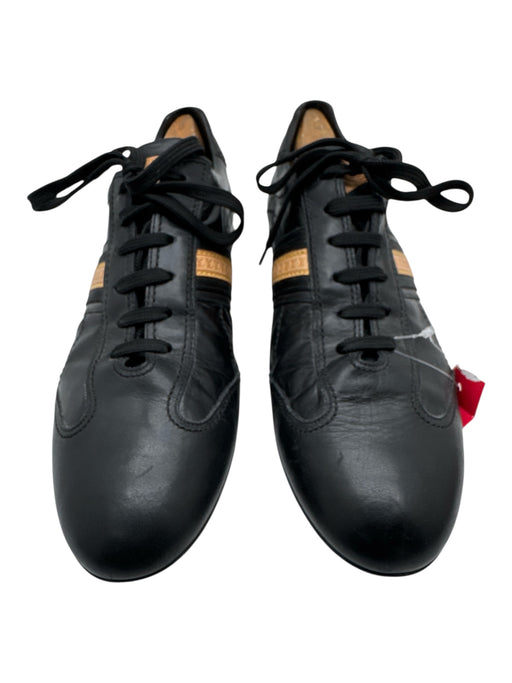 Louis Vuitton Shoe Size 10 AS IS Black & Brown Leather Solid Low Top Men's Shoes Black & Brown / 10
