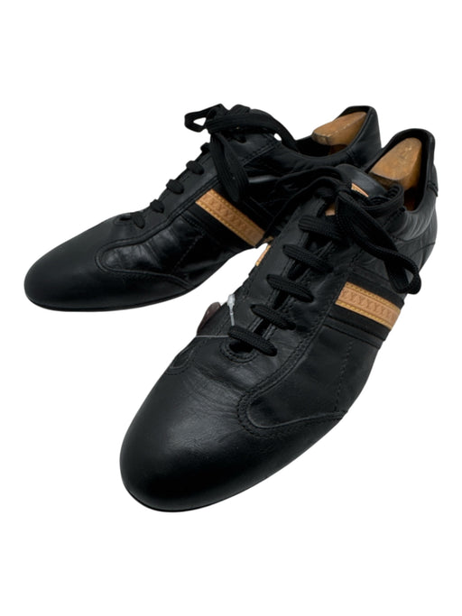 Louis Vuitton Shoe Size 10 AS IS Black & Brown Leather Solid Low Top Men's Shoes Black & Brown / 10