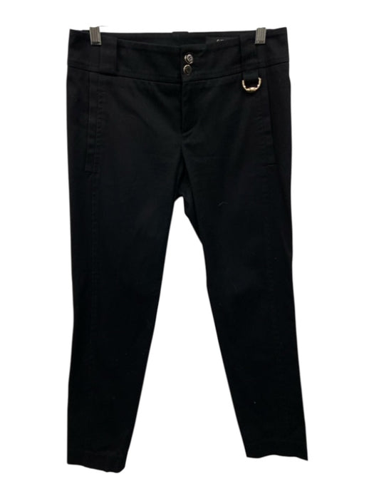Gucci Size 38 Black Cotton Trouser Low Rise 2 Button Skinny Pants Black / 38