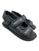 Bottega Veneta Shoe Size 38 Gray & Black Nappa Leather Rubber Sole Sandals Gray & Black / 38
