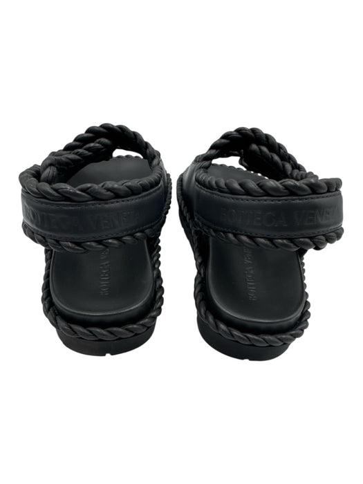 Bottega Veneta Shoe Size 38 Gray & Black Nappa Leather Rubber Sole Sandals Gray & Black / 38