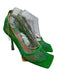 Bottega Veneta Shoe Size 38 Green & Gold Leather Net Chain Detail Sandals Green & Gold / 38