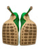 Bottega Veneta Shoe Size 38 Green & Gold Leather Net Chain Detail Sandals Green & Gold / 38