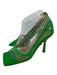 Bottega Veneta Shoe Size 38 Green & Gold Leather Net Chain Detail Sandals Green & Gold / 38