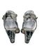 Jimmy Choo Shoe Size 39.5 Blue & Cream textile upper Denim Ankle Strap Sandals Blue & Cream / 39.5