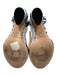 Jimmy Choo Shoe Size 39.5 Blue & Cream textile upper Denim Ankle Strap Sandals Blue & Cream / 39.5