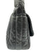 Balenciaga Black Leather Quilted Silver Hardware Logo Shoulder Bag Black / Medium