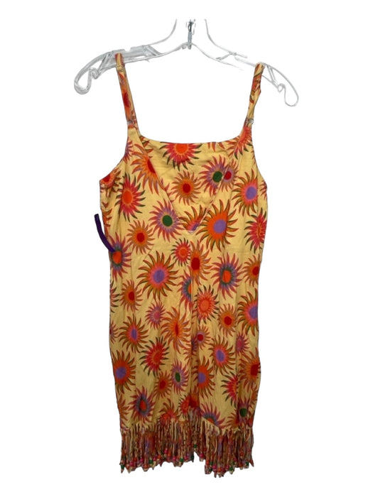 Farm Rio Size M Yellow, Orange, Multi Cotton Sleeveless All Over Print Dress Yellow, Orange, Multi / M