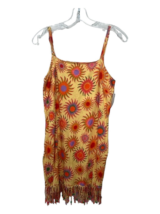 Farm Rio Size M Yellow, Orange, Multi Cotton Sleeveless All Over Print Dress Yellow, Orange, Multi / M