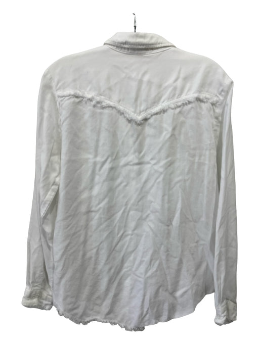 Cloth & Stone Size S White Tencel Button Down Long Sleeve Collar Top White / S