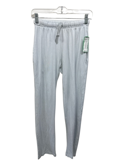 Lake Size XXS Blue & White Pima Cotton Elastic Drawstring Waist Pajama Pants Blue & White / XXS
