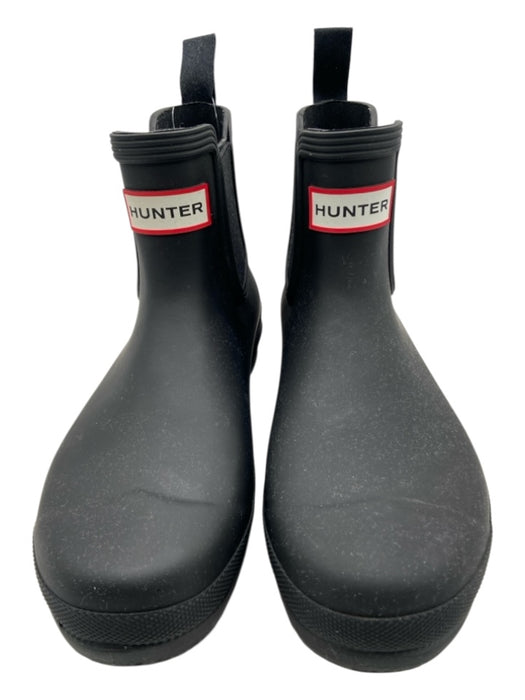 Hunter Shoe Size 7 Black Rubber Waterproof Ankle Chelsea Rain Booties Black / 7