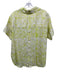 Hunter Bell Size XS White & Green Linen & Rayon Abstract Print Cap Sleeve Top White & Green / XS