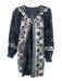 Cleobella Size XS Black, Navy, Yellow Cotton Blend Floral Long Sleeve Dress Black, Navy, Yellow / XS