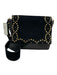 Isabel Marant Black Leather & Suede Gold Studs flap over Cross Body Bag Black / Medium