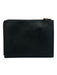 Thacker Black & Gold Leather Zip Top Ring Detail Clutch Bag Black & Gold / Small