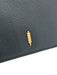 Thacker Black & Gold Leather Zip Top Ring Detail Clutch Bag Black & Gold / Small