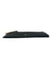 Thacker Black & Gold Leather Zip Top Ring Detail Clutch Bag Black & Gold / Small