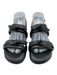 Birman Shoe Size 38 Black Leather Round Toe Knot Detail Ankle Buckle Sandals Black / 38