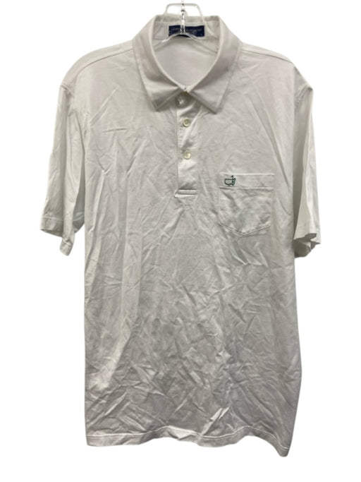 Clubhouse Collection Size L White Cotton Masters Logo Polo Men's Short Sleeve White / L