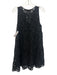 Shoshanna Size Small Black Cotton Blend Sleeveless Floral Eyelet Tie Neck Dress Black / Small
