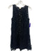 Shoshanna Size Small Black Cotton Blend Sleeveless Floral Eyelet Tie Neck Dress Black / Small