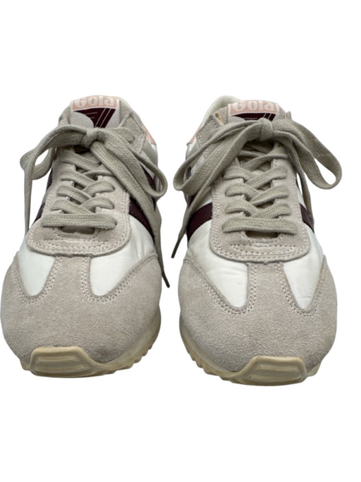 Gola Shoe Size 7 Purple, Pink, White Leather Upper Lace Up Striped Sneakers Purple, Pink, White / 7