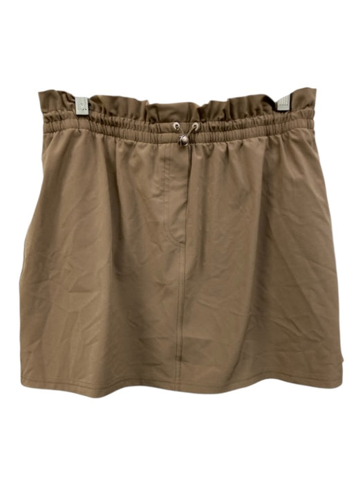 Spanx Size M Taupe Beige Polyester Drawstring Waist Athletic Skort Taupe Beige / M