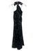 Dissh Size 6 Black & White Linen & Rayon Halter Tie Neck Sleeveless Dress Black & White / 6