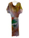 Never Fully Dressed Size S Multi & Gold Polyester Abstract Print Boat Neck Dress Multi & Gold / S