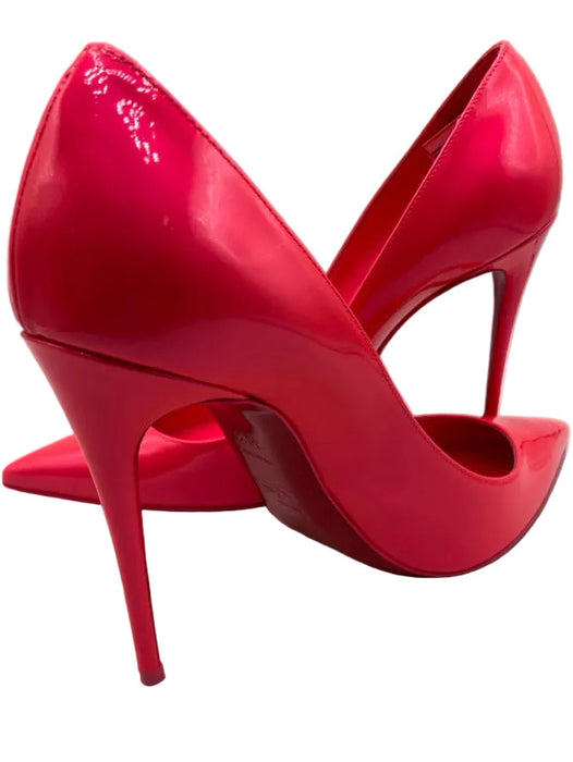 Christian Louboutin Shoe Size 8.5 Pink Patent Leather Pointed Toe Stiletto Pumps