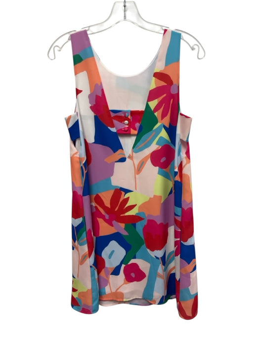 CROSBY by Mollie Burch Size S White & Multi Missing Fabric Tag Sleeveless Dress White & Multi / S