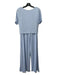 By Egreis Size Large Light Blue Rayon Blend Short Sleeve Ribbed Pant Set Light Blue / Large