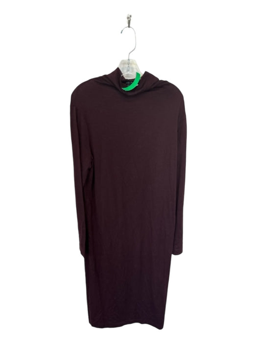 COS Size M Maroon Wool Mock Neck Long Sleeve Maxi Dress Maroon / M