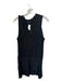 COS Size M Black Cotton Blend Sleeveless Textured V Neck Maxi Dress Black / M