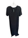 Theory Size L Black Pima Cotton Short Sleeve Maxi Dress Black / L