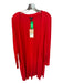 Halogen Size M Red Viscose Blend Open Front Front Pockets Duster Sweater Red / M