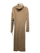 Charles Henry Size M Beige Acrylic Rib Knit Turtleneck Long Sleeve Dress Beige / M