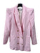 Zara Size L Pink Polyester Double Breast Blazer Gold button Jacket Pink / L