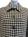 Celine Size 40 Dark Brown & White Wool Long Sleeve Houndstooth Skirt Set Dark Brown & White / 40