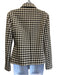 Celine Size 40 Dark Brown & White Wool Long Sleeve Houndstooth Skirt Set Dark Brown & White / 40