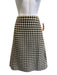 Celine Size 40 Dark Brown & White Wool Long Sleeve Houndstooth Skirt Set Dark Brown & White / 40