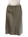 Celine Size 40 Dark Brown & White Wool Long Sleeve Houndstooth Skirt Set Dark Brown & White / 40